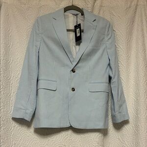 Boys Vineyard Vine Blue Seersucker Blazer